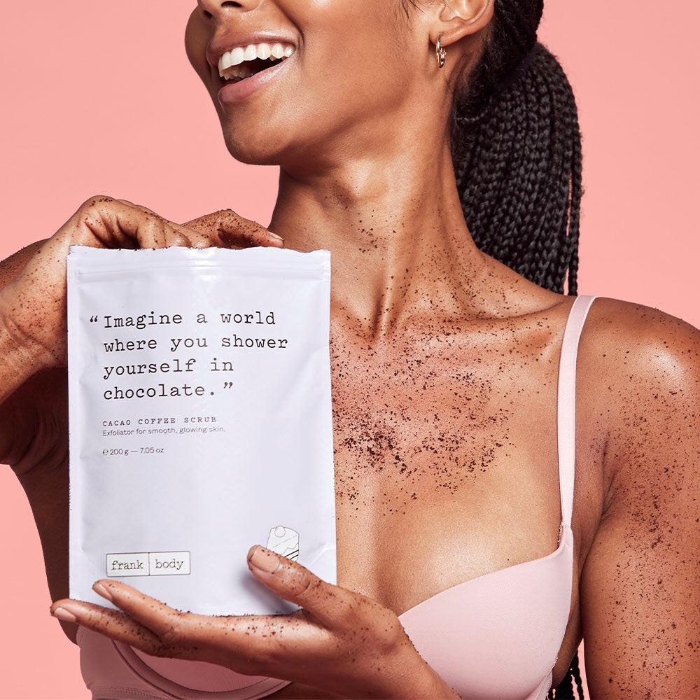 NEW Frank Body, Cacao Coffee Scrub Exfoliator For Smooth, Glowing Skin FULL SIZE